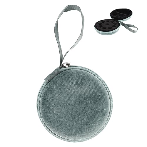 VALICLUD Fächer Ätherische Öle Organizer Tasche Tragbare Aufbewahrungstasche aus Samt Grün Stoßfest Für Reisen Büro Und Zuhause von VALICLUD