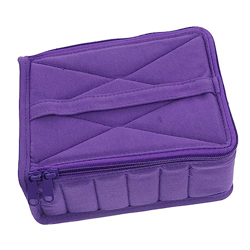 VALICLUD Fächer Aufbewahrungstasche für Ätherische Öle Robuster Organizer mit Getrennten Fächern Stoßfest Tragbar für Reisen Nagellack oder Kosmetikflaschen Zufällige Farbe Zufällige Farbe von VALICLUD
