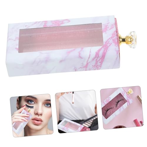 VALICLUD Fake Eyelash Drawer Box Rechteckig mit Transparentem Sichtfenster Stabiler Kunststoff Papier Mix Sicherer Verschluss Leicht und Tragbar zur Aufbewahrung und Organisation Falscher von VALICLUD