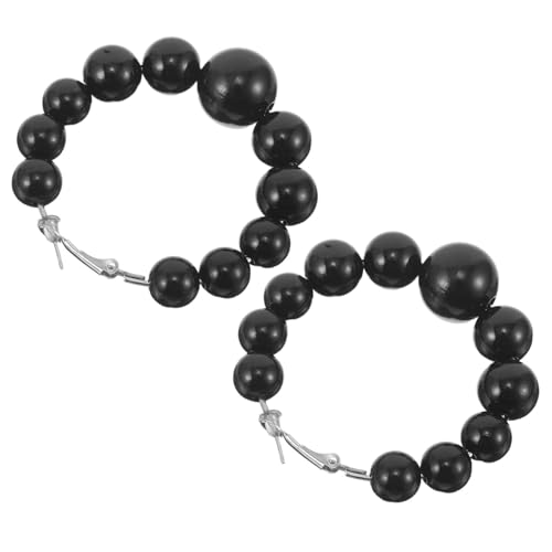 VALICLUD Fake Pearl Beaded Hoop Ohrringe Extravaganter Schmuck für Alltagslooks und Abendkleider von VALICLUD
