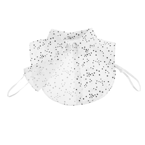 VALICLUD Abnehmbarer Fake-kragen Mit Sternenprint Modischer Dickey-kragen Für Damen Und Herren Vielseitiges Accessoire Für Hochzeiten Und Geburtstagsfeiern Hochwertiger Polyesterstoff von VALICLUD