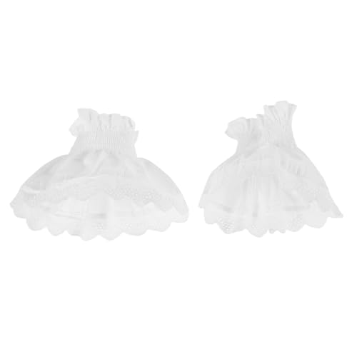 VALICLUD Falsche Ärmel Aus Weißer Spitze Armreifen Für Damen Gerüschte Armmanschetten Abnehmbare Fingerlose Manschetten Böhmisches Spitzenarmband Handgelenkwärmer Ausgestellte von VALICLUD