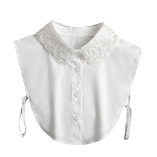 VALICLUD Eleganter Damen-faltkragen Bestickter Abnehmbarer Kragen Für Blusen Pullover Und Hemden Ideal Für Alle Anlässe von VALICLUD