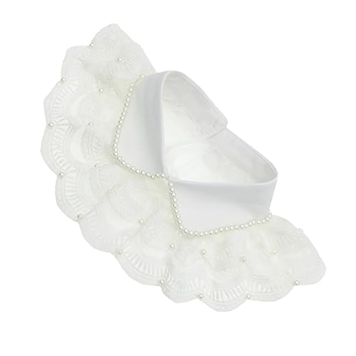 VALICLUD Weißer Falscher Spitzenkragen Für Damen Zarter Halsausschnittkragen Modisches Kleidungszubehör Mit Spitze Für Frauen Und Mädchen von VALICLUD