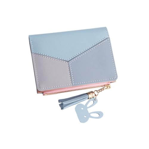 VALICLUD Faltbare Damen-geldbörse Aus Vintage Münztasche Retro Wechseltasche Ledertasche Kurz Geldbörse Für Frauen Mit Reißverschluss Für Karten Bargeld Und Kleine Gegenstände von VALICLUD