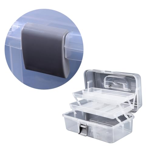 VALICLUD Faltbare Nagelwerkzeug Box Multifunktionale Aufbewahrungsbox für Kosmetik Dreilagige Acryl Organizer Box Klein Transparent für Maniküre und Sortierung von Kleinteilen VALICLUD Faltbare Nagelwerkzeug Box Multifunktionale Aufbewahrungsbox für Kosmetik Dreilagige Acryl Organizer Box Klein Transparent für Maniküre und Sortierung von Kleinteilen von VALICLUD