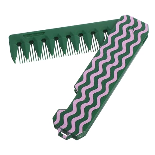 VALICLUD Faltbarer Taschenkamm Breiter Zahn Tragbarer Reisekamm für Frauen Kompakt Leicht Volumen Styling Ölverteilung Haarwurzelpflege Praktisch für Unterwegs von VALICLUD