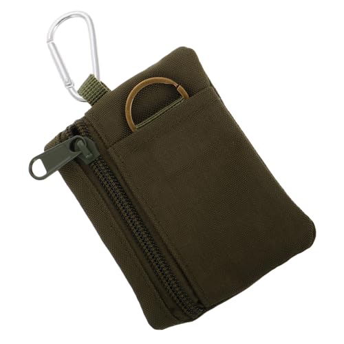 VALICLUD -Fan-Geldbörse Outdoor zubehör kleine Reisetasche wandertasche Kompakte Geldbörse Reise aufbewahrung kleine Schminktasche für die Handtasche Münzbeutel Polyester Olive Green von VALICLUD