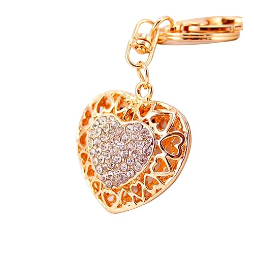 VALICLUD Fancy Rhinestone Herz Schlüsselanhänger Kreativer Glitzernder Handtaschen Für Frauen Romantisches Für Freunde Leicht Und Langlebig Zufällige Farben von VALICLUD