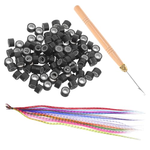VALICLUD Bunte -haarverlängerungen Farben Synthetische Haarstreifen Mit Mikroperlen Und Häkelnadel Glatte Haarverlängerungen Für Party Und Cosplay VALICLUD Bunte -haarverlängerungen Farben Synthetische Haarstreifen Mit Mikroperlen Und Häkelnadel Glatte Haarverlängerungen Für Party Und Cosplay von VALICLUD