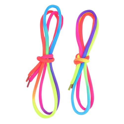 VALICLUD Farbenfrohe Regenbogen Schnürsenkel Für Sneaker Modische Polyester Schnürsenkel 100cm Für Damen Und Herren Für Canvas Schuhe Und Sportschuhe von VALICLUD