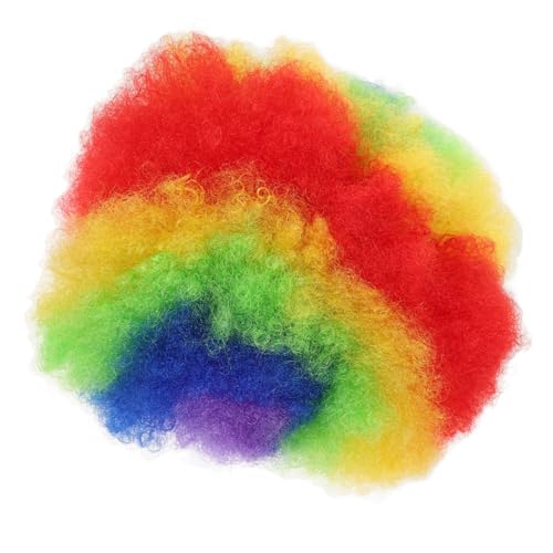 VALICLUD Regenbogen-party-perücke Kostüm-haarperücken Für Maskerade Stylische Afro-perücke Zum Fußball-thema von VALICLUD