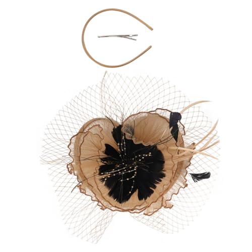 VALICLUD Fascinator Haarclip Für Damen Eleganter Haarschmuck Mit Federn Und Netz Für Hochzeiten Teepartys Und Vielseitig Tragbar Als Haaraccessoire Oder Kopfschmuck von VALICLUD