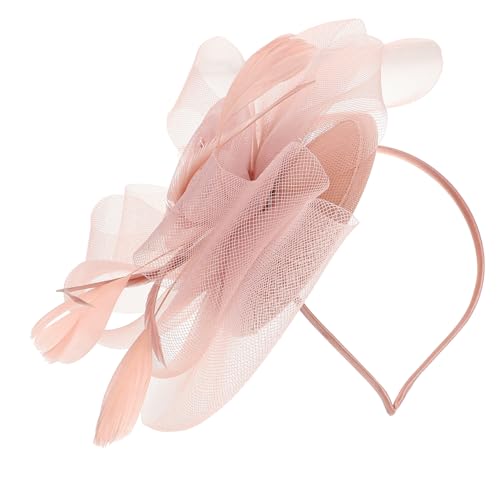 VALICLUD Fascinator Haarreif Damen mit Netzschleier Haarschmuck Accessoire für Teeparty Hochzeit Cocktail Spezielle Anlässe und Fotoshootings Farbton von VALICLUD