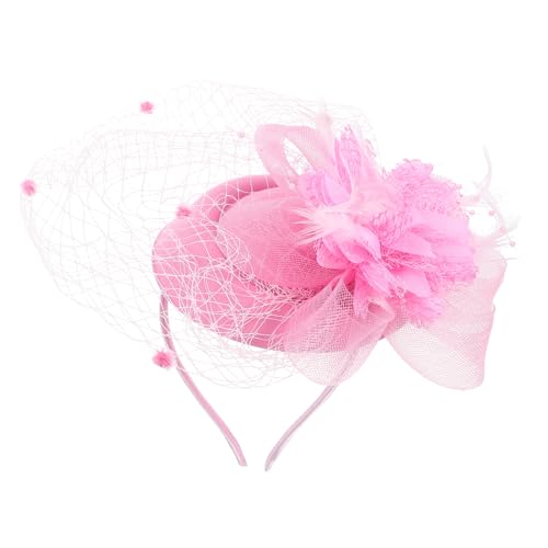 VALICLUD Fascinator Hut Damen mit Netzschleier und Haarschmuck Accessoire für Hochzeit Tea Party und Besondere Anlässe Leicht und Atmungsaktiv Modischer Kopfschmuck von VALICLUD