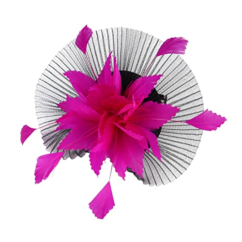 VALICLUD Fascinator Hut Mit Blumen Und Schleier Für Damen Hochzeits Und Teeparty-accessoire Atmungsaktives Design Für Besonderen von VALICLUD