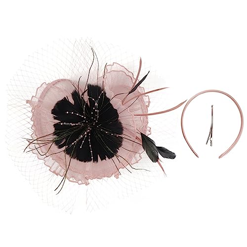 VALICLUD Fascinator Hut für Damen Elegant Hochzeits und Garten Teeparty Haarband mit Federn und Netz Vielseitig als Haarklammer oder Haarreif Verwendbar für Besondere Anlässe von VALICLUD