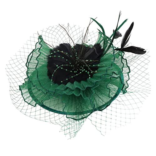 VALICLUD Fascinator Hut für Damen Vintage Haaraccessoire mit Abnehmbarem Clip und Haarband für Hochzeit Tea Party oder Cocktail Netzdesign von VALICLUD