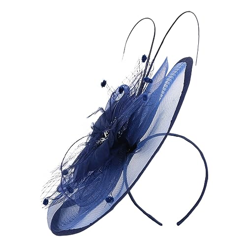 VALICLUD Fascinator-stirnband Für Damen Netzgarn Kopfbedeckung Mit Clip 1920er-jahre-flapper-stil Teeparty-hut Hochzeitsaccessoire Versteckter Charme von VALICLUD
