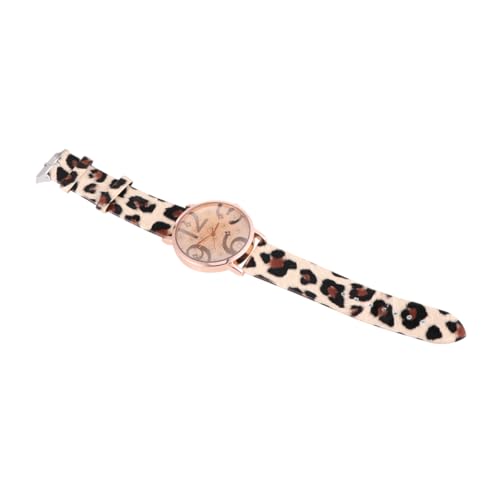 VALICLUD Digitaluhr Für Damen Elegant Mit Pu-lederarmband Quarzuhr Uhren Für Damen Ziffernblatt Armbanduhr Leopard Muster Damenuhren Uhrenarmband Uhrengehäuse Aus Uhr Mit Stoffarmband von VALICLUD