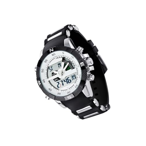 VALICLUD Fashion Sports Quarz-Armbanduhr Für Multifunktionale -digitaluhr Mit Alarm Chronograph Und Wasserdichtem Design Weiß von VALICLUD