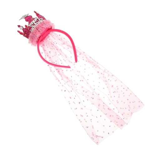 VALICLUD Faszinierendes Kinderhaarband mit Schleier Geburtstagsdeko Haarschmuck für Mädchen für Partys und Feiern mit Einzigartigem und Bequemem Sitz von VALICLUD