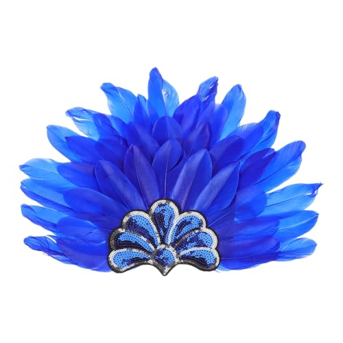 VALICLUD Federkopfschmuck Vintage Haarschmuck Gefieder Stirnband Für Party Karneval Kostüm Haar Zubehör Federkopfband Federkopfschmuck Plume Kopfstück von VALICLUD