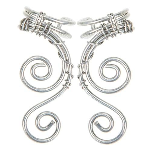 VALICLUD Feenohrringe Clip Ohrringe Damen Handgefertigte Vintage Ohrklammern Ohrkletterer mit Perfektem Sitz für Party Bühne und Alltag Modisch und Bequem ohne Ohrloch von VALICLUD