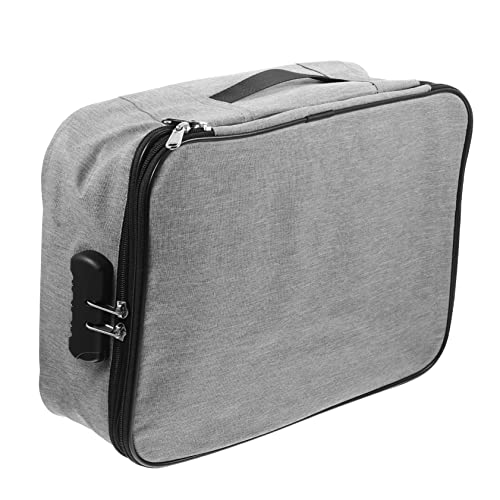 VALICLUD Feuerfeste Aufbewahrungsbehälter Faltbar Korb Tasche Aktenkoffer Aus Papier Karton Datei Deckel Feuerfeste Dokumentenmappe Ordner Paket Grey Aluminiumlegierung von VALICLUD