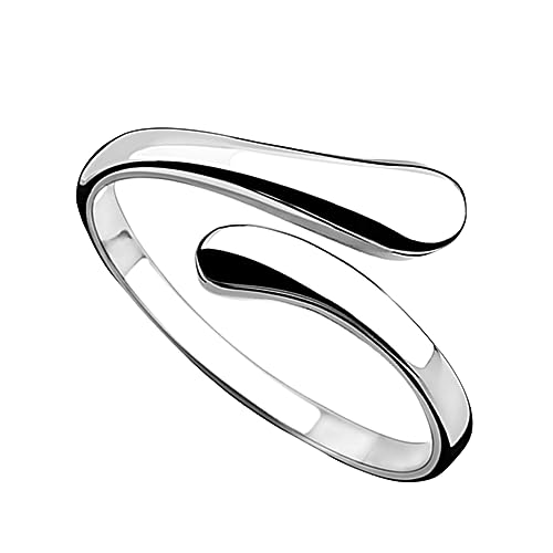 VALICLUD Finger Ring Offener Ring Damen Schmuck Kupfer Geometrischer Stil Minimalistisches Design für Modebewusste Frauen von VALICLUD