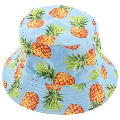 VALICLUD Freizeit-Reise-Ananas-Bucket-Hut 56–58 cm Doppelseitiger Sonnenhut Größe M von VALICLUD