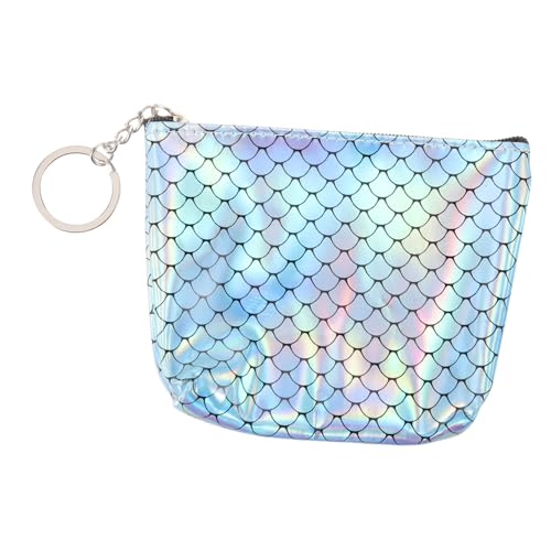 VALICLUD Kleine Damen-geldbörse Aus Pu- Mit Fischschuppenmuster Und Reißverschluss Clutch Für Bankkarten Münzen Und Kleine Gegenstände Praktische Geldbörse von VALICLUD