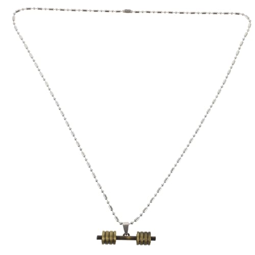 VALICLUD Fitness Halskette mit Dumbbell Charm Anhänger aus Zinklegierung Sport Halskette für Damen und Herren Langlebiger Fitness Schmuck für Alltag Dekorative Halsdeko VALICLUD Fitness Halskette mit Dumbbell Charm Anhänger aus Zinklegierung Sport Halskette für Damen und Herren Langlebiger Fitness Schmuck für Alltag Dekorative Halsdeko von VALICLUD