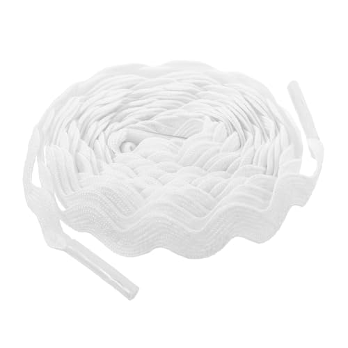 VALICLUD Flache Weiße Spiralschnürsenkel aus Robuste Anpassbare Schuhbänder für Sportschuhe und Sneaker Geeignet für Damen und Herren Langlebig und Reißfest von VALICLUD