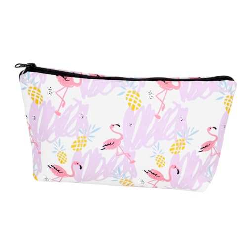 VALICLUD Flamingo Kosmetiktasche Damen Portable Makeup Bag Reisekosmetiktasche Leicht Tragbar Kulturbeutel mit Fächern für Reisen und Zuhause von VALICLUD