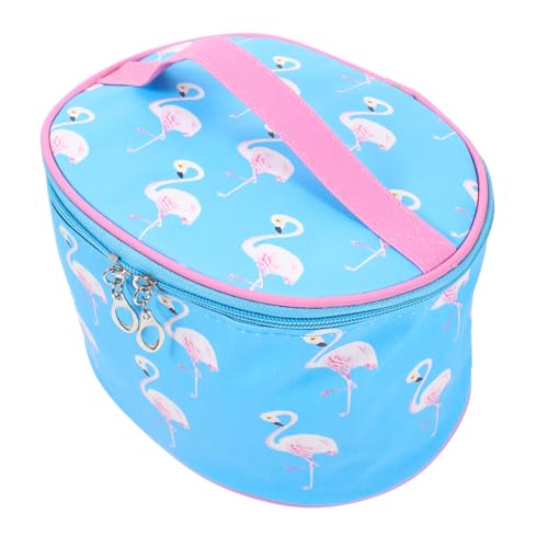 VALICLUD wasserdichte Make-up-Tasche Aus Pu Mit Flamingo-Druck Reise-Kosmetiktasche Mit Reißverschluss Und Tragegriff Organizer Für Kosmetik Und Beauty-Produkte Leicht Für Täglichen von VALICLUD