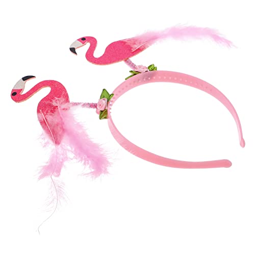 VALICLUD Flamingo-Stirnband kinder haarschmuck lustige kopfbedeckung Flamingo-Zubehör Flamingo-Kopfbedeckung Make-up-Stirnband Stirnbänder für Männer Hawaiianische Accessoires für Frauen von VALICLUD