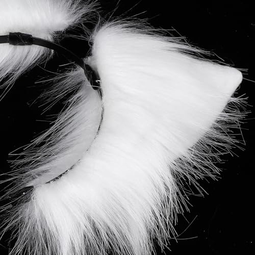 VALICLUD Fluffiges Tierohren Haarreif Damen Weiches Haarschmuck Cosplay Stirnband Bequem Langlebig Modisch für Alltag und Party von VALICLUD