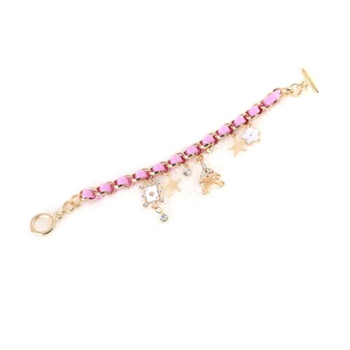 VALICLUD Frauen Einhorn Horn Schulterklappen ein Weihnachtsgeschenk baumeln frauen armbänder armschlinge Frauenhanddekor frauen schmuck koreanische Mode Armband Fräulein Rosa von VALICLUD