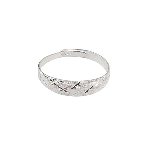 VALICLUD Frauen Fingerring Geburtstagsgeschenk dekorativer Fingerring Hochzeit Ringe eincremehilfe silberner verstellbarer Ring verstellbarer Fingerring Mode schmücken Schmuck Fräulein von VALICLUD