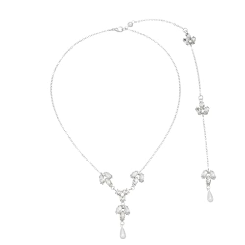 VALICLUD Damen Rücken Halskette Anhänger für Braut und Hochzeitsfeier Silberne Schmuck für Frauen Hochzeit Geburtstag und Besondere Anlässe von VALICLUD