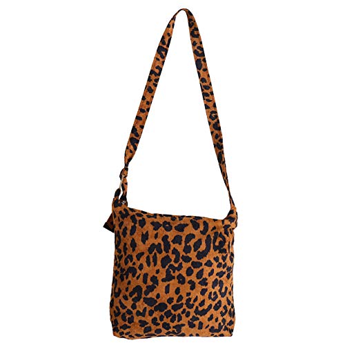 VALICLUD Frauen Schulter Handtaschen Leopard Hobo Taschen Cord Shopper Einkaufstasche von VALICLUD