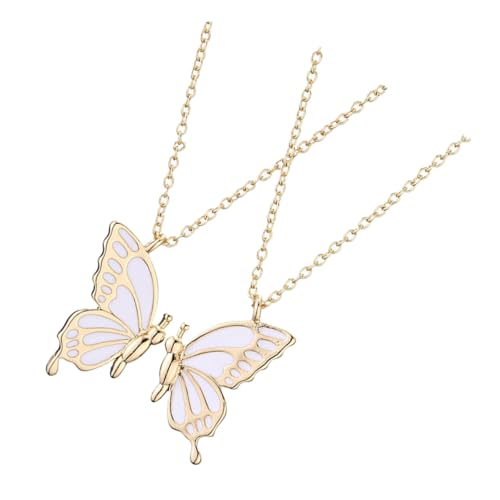 VALICLUD Freundschaftskette Schmetterling Teiliges Freundinnen Halskette Damen Modisch Leicht Alltag Schmuck Geburtstag Weihnachten von VALICLUD