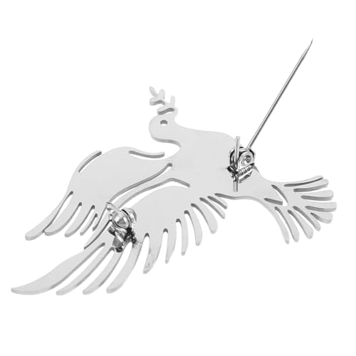 VALICLUD Friedensdove Brosche Silber Metall Langlebig Stilvoll für Mäntel Schals Vielseitig als Erinnerungsschmuck und Anstecknadel Modisches Accessoire für Jacken und Blusen von VALICLUD