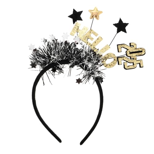 VALICLUD Frohes Jahr Haarreif Glitzernde Neujahrs Kopfbedeckung Für Silvesterpartys Vielseitige Partydekoration Für Feiern Und Fotosessions von VALICLUD