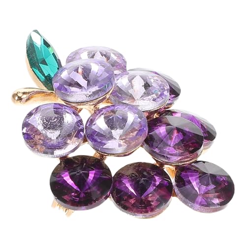 VALICLUD Alloy Obst Traube Brosche Für Damen Stilvolles Accessoire Für Sommermode Vielseitig Einsetzbar Für Hüte Jacken Und Kleider Eleganter Schmuck Für von VALICLUD