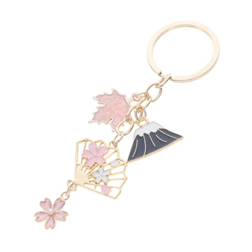 VALICLUD Niedlicher Schlüsselanhänger mit Kirschblüten und Fuji-Mount Zinklegierung Kirsch-schlüsselring für Handtaschen Modeaccessoires für Damen von VALICLUD