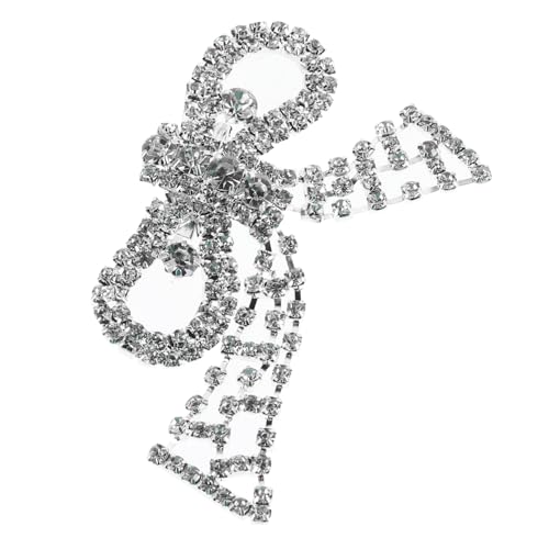 VALICLUD Funkelnde Schleifenbrosche mit Quaste Abnehmbare Brosche für Kleidung Schuhe Elegantes Accessoire für Hochzeiten Besondere Anlässe für Partys Galas von VALICLUD