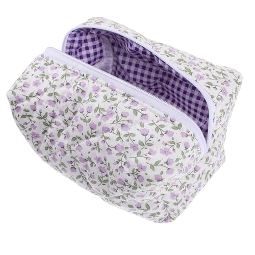 VALICLUD Reise Kosmetiktasche Mit Reißverschluss Blumenmuster Leicht Und Strapazierfähig Für Aufbewahrung Von Makeup Und Kleinen Gegenständen Für Frauen Floralem Design von VALICLUD