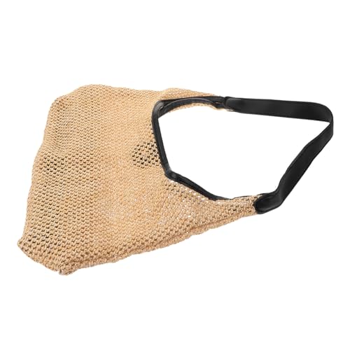 VALICLUD Geflochtene Stroh Strandtasche Damen Handtasche Leicht Tragbar Kleine Vielseitig für Alltag Shopping Strand und Freizeit Schultertasche für Frauen und Mädchen von VALICLUD